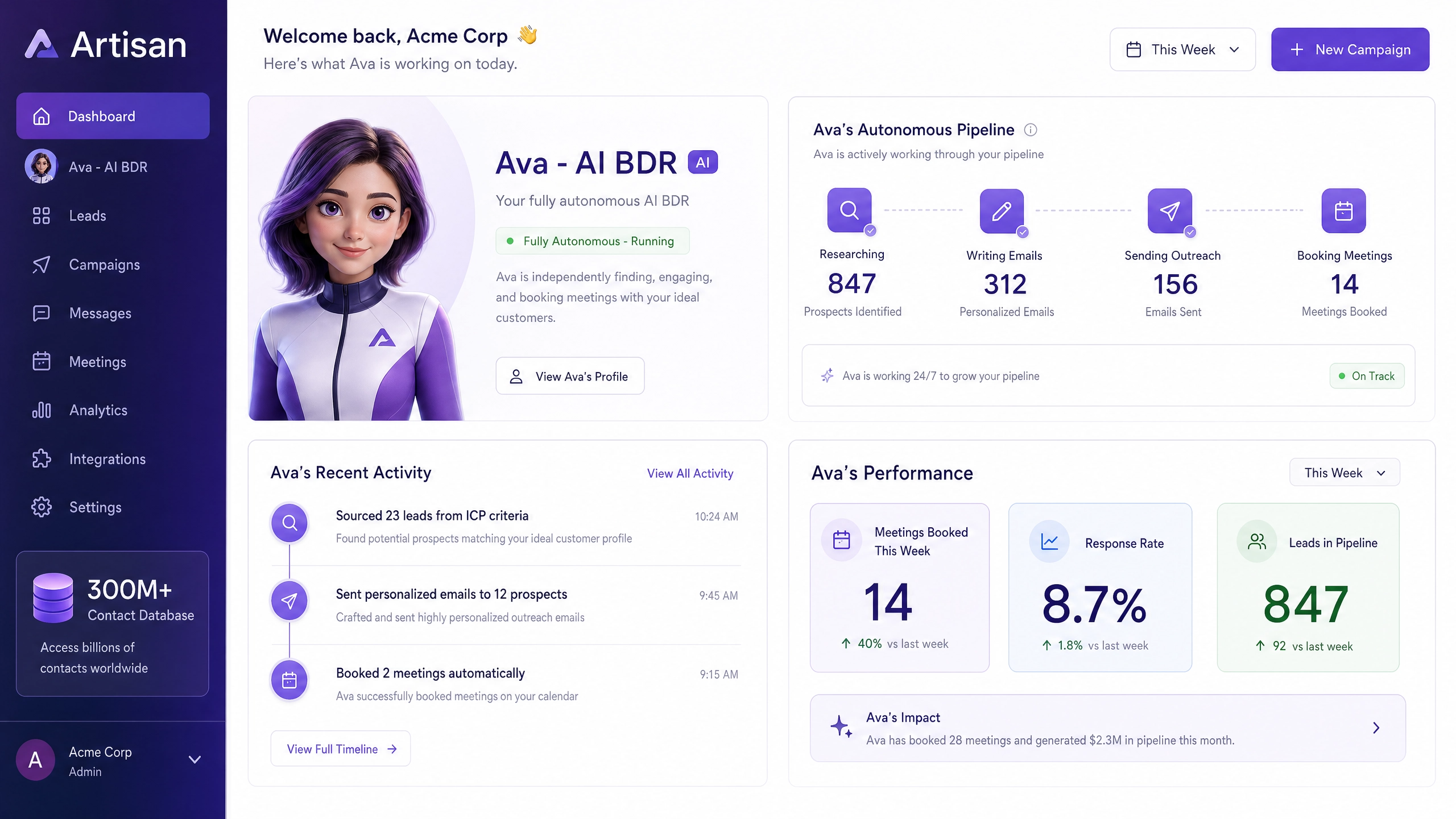 Artisan (Ava): The Fully Autonomous AI BDR