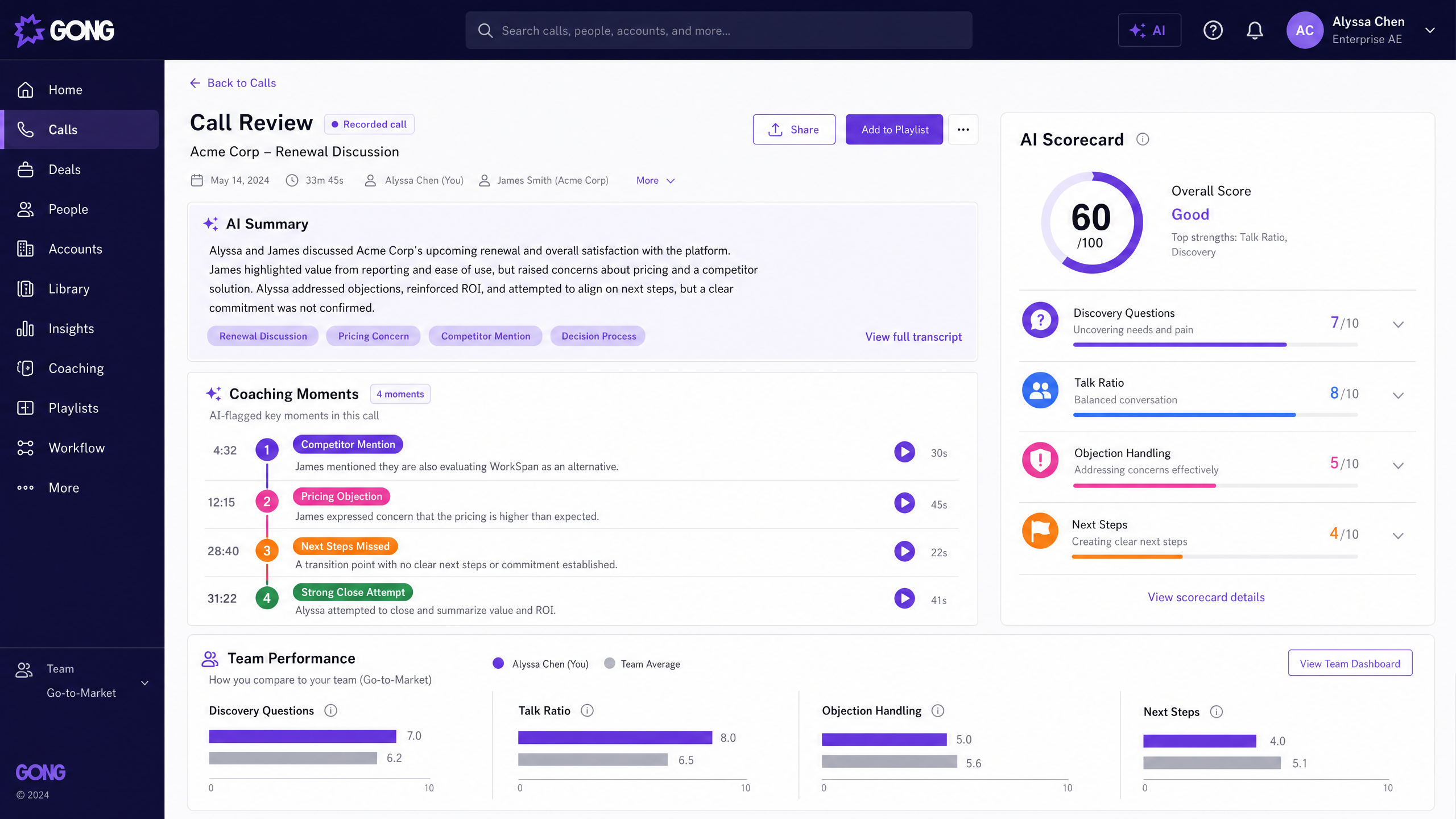 Gong: The Enterprise Standard for Revenue Intelligence